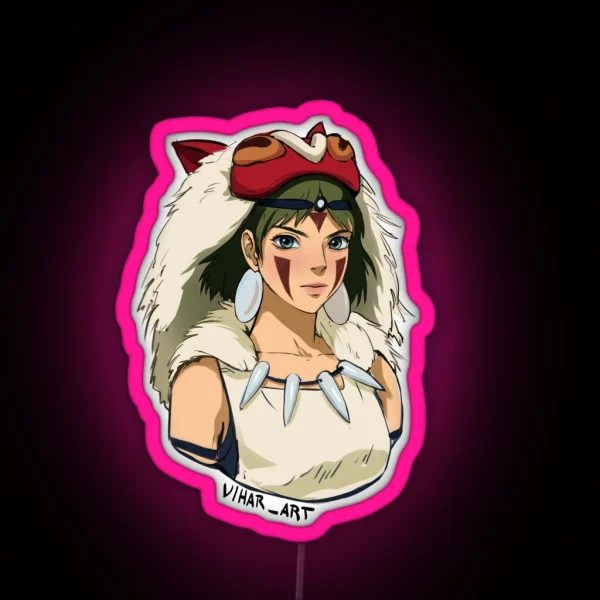 Princess Mononoke RGB Neon Sign