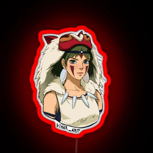 Princess Mononoke RGB Neon Sign