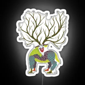 Princess Mononoke Stylised Forest Spirit RGB Neon Sign