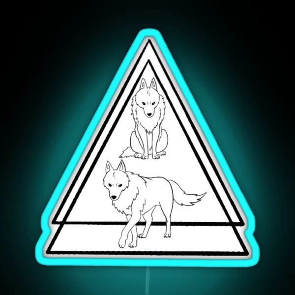 Princess Mononoke Wolves RGB Neon Sign