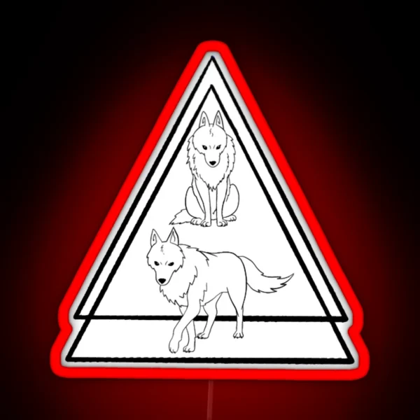 Princess Mononoke Wolves RGB Neon Sign