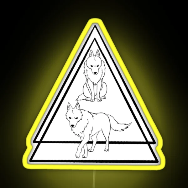 Princess Mononoke Wolves RGB Neon Sign