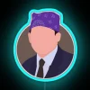 neon rgb blue glow prison mike sign