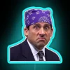 Neon Sign Displaying 'Prison Mike' with Vibrant RGB Lighting and Blue Tone