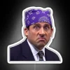 Vibrant RGB neon sign displaying 'Prison Mike' on a white background – eye-catching artwork.