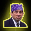 neon sign displaying prison mike in bold rgb colors with a yellow tone
