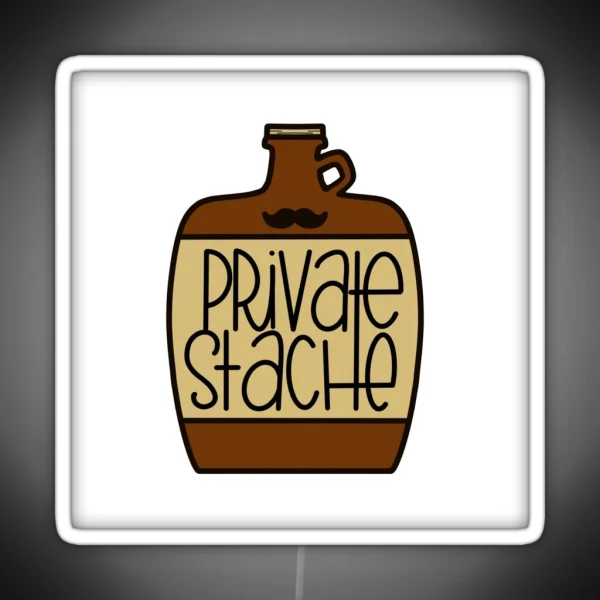 Private Stache RGB Neon Sign