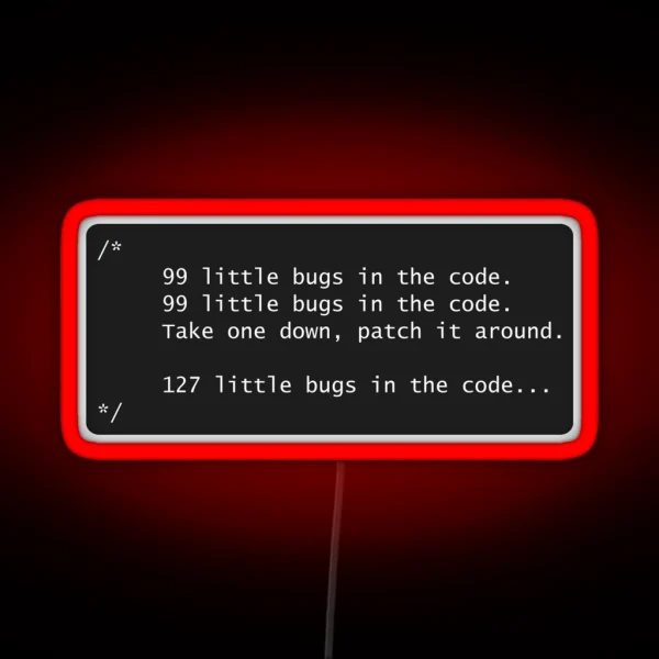 Programmer And Bugs RGB Neon Sign