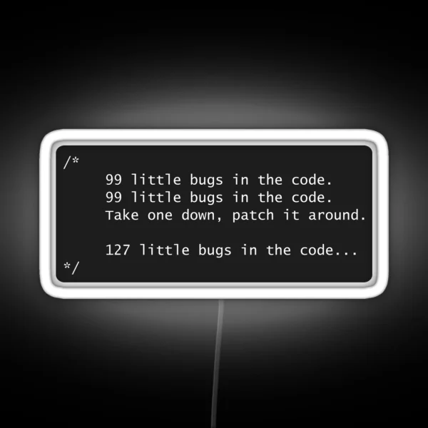Programmer And Bugs RGB Neon Sign