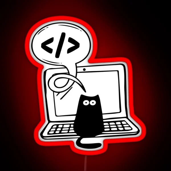 PROGRAMMER CAT RGB Neon Sign