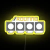 programmer routine developer workflow rgb neon sign yellow glow