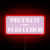 Progress Over Perfection RGB Neon Sign - Red