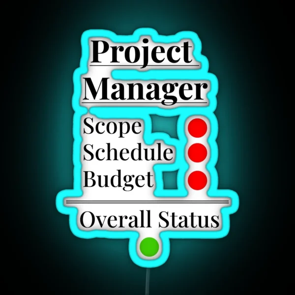 Project Manager Project Management Project Manager Led PM Gift Project Manager Gift Office Party Gift For Manager RGB Neon Sign