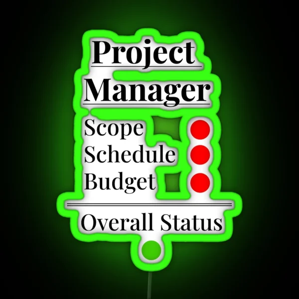 Project Manager Project Management Project Manager Led PM Gift Project Manager Gift Office Party Gift For Manager RGB Neon Sign