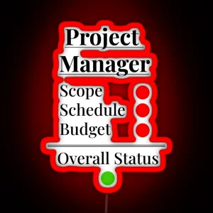 Project Manager Project Management Project Manager Led PM Gift Project Manager Gift Office Party Gift For Manager RGB Neon Sign