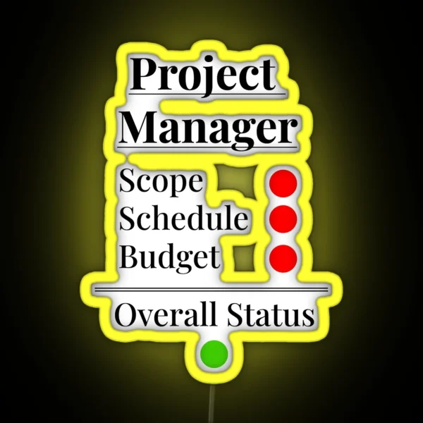 Project Manager Project Management Project Manager Led PM Gift Project Manager Gift Office Party Gift For Manager RGB Neon Sign