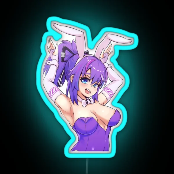 Projekt Melody Bunny Vshojo Vtuber RGB Neon Sign