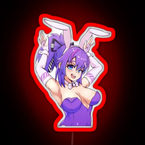 Projekt Melody Bunny Vshojo Vtuber RGB Neon Sign