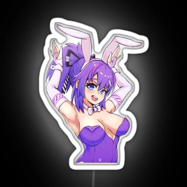 Projekt Melody Bunny Vshojo Vtuber RGB Neon Sign
