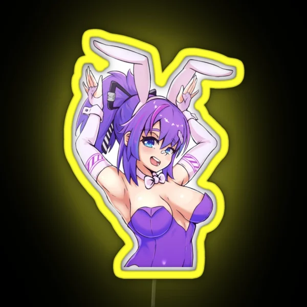 Projekt Melody Bunny Vshojo Vtuber RGB Neon Sign