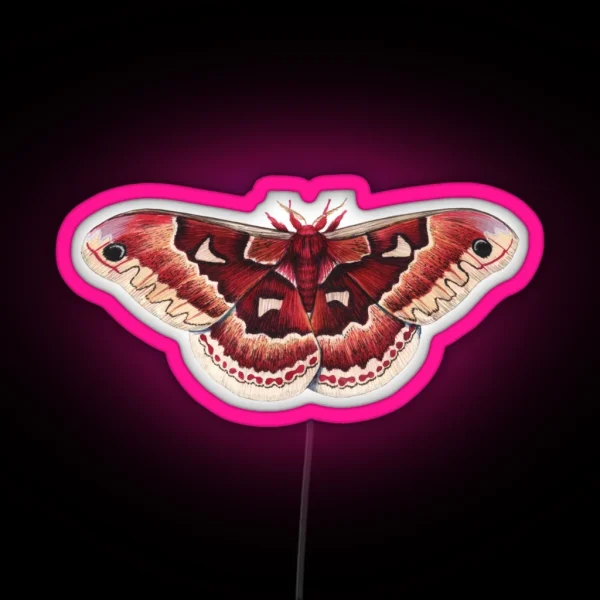 Promethea Silkmoth Callosamia Promethea RGB Neon Sign