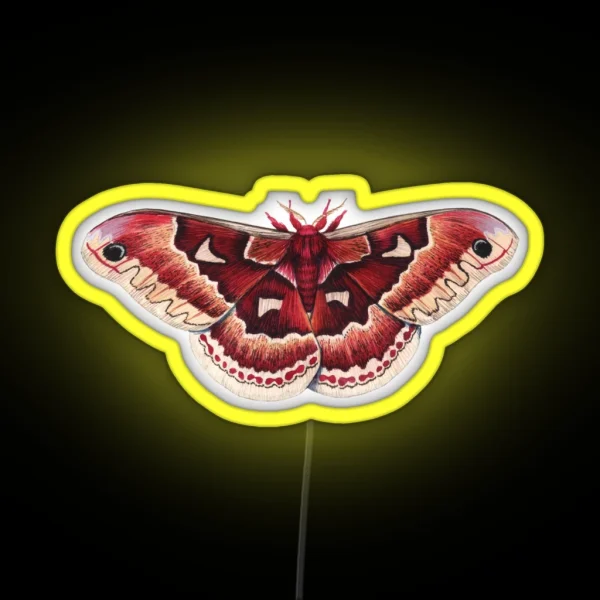 Promethea Silkmoth Callosamia Promethea RGB Neon Sign