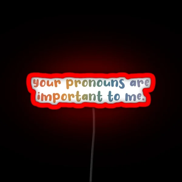 Pronouns RGB Neon Sign