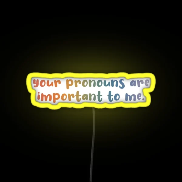 Pronouns RGB Neon Sign