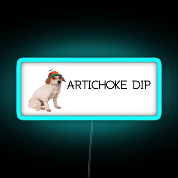 Propeller Hat Dog Artichoke Dip Bumper Led RGB Neon Sign