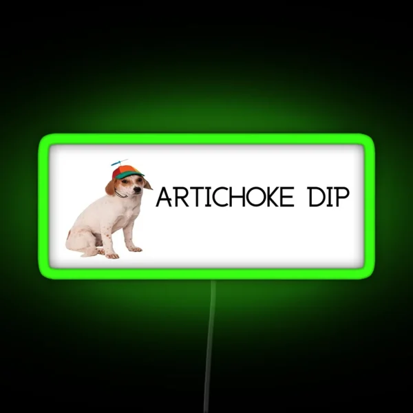 Propeller Hat Dog Artichoke Dip Bumper Led RGB Neon Sign