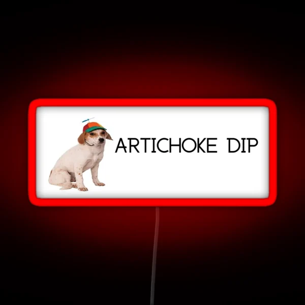 Propeller Hat Dog Artichoke Dip Bumper Led RGB Neon Sign