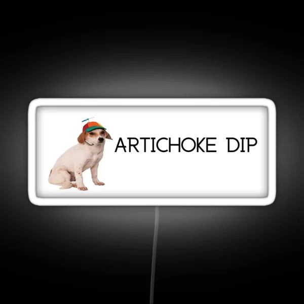 Propeller Hat Dog Artichoke Dip Bumper Led RGB Neon Sign