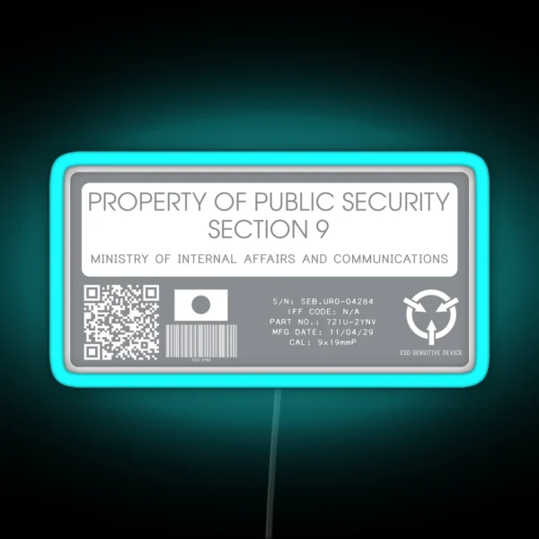 Property Of Section 9 RGB Neon Sign