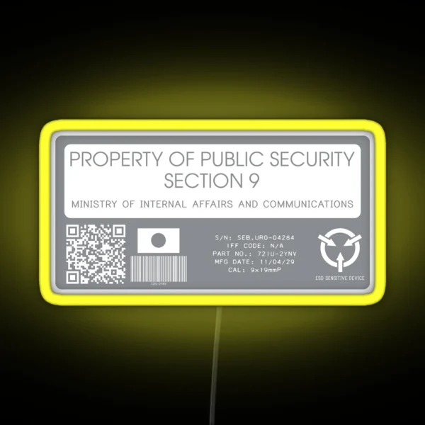 Property Of Section 9 RGB Neon Sign