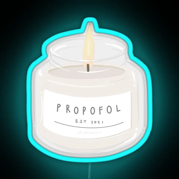Propofol Candle RGB Neon Sign