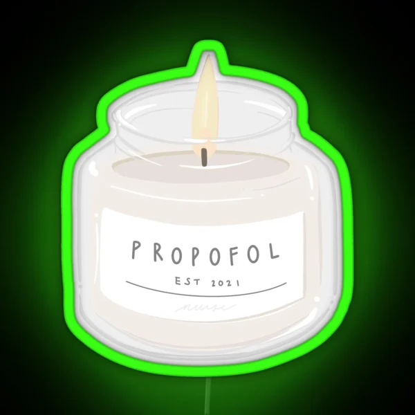 Propofol Candle RGB Neon Sign