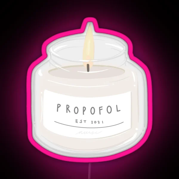 Propofol Candle RGB Neon Sign