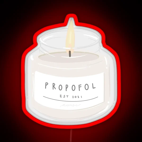 Propofol Candle RGB Neon Sign