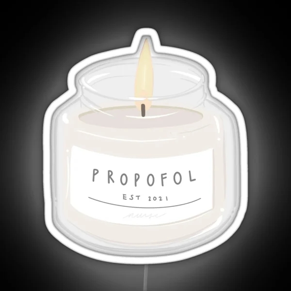 Propofol Candle RGB Neon Sign