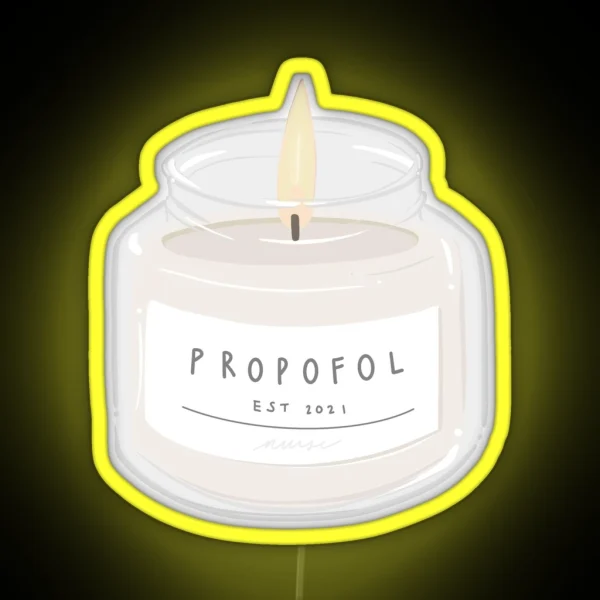 Propofol Candle RGB Neon Sign