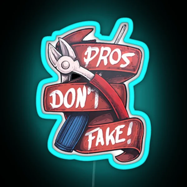 Pros Don T Fake Counter Strike Led RGB Neon Sign
