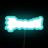 RGB Neon Sign Featuring Prost Beer Design in Cool Blue Colors