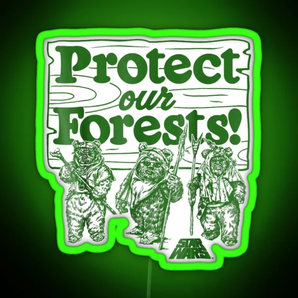Protect Our Forests RGB Neon Sign