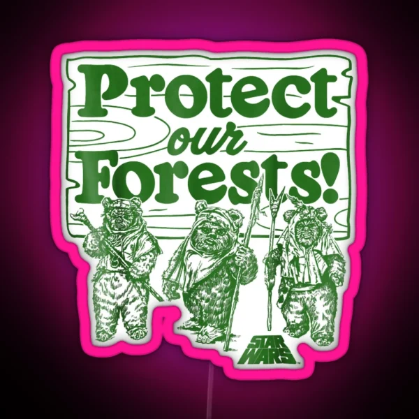 Protect Our Forests RGB Neon Sign