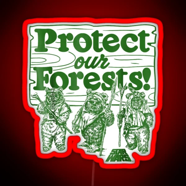 Protect Our Forests RGB Neon Sign
