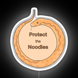 Protect The Noodles Snake Lover Led RGB Neon Sign