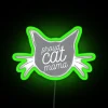 proud cat mama neon sign dusty gray rgb green