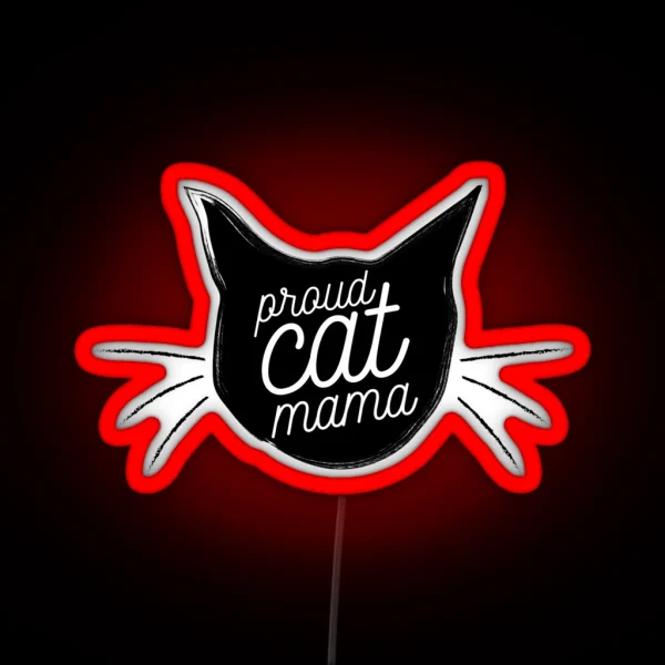 Proud Cat Mama RGB Neon Sign