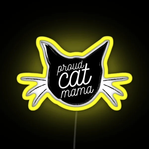 Proud Cat Mama RGB Neon Sign