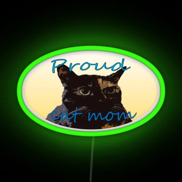 Proud Cat Mom RGB Neon Sign